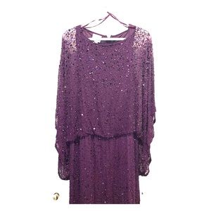 Beautiful Beaded Plum Patra Gown
